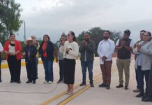 Inaugura la presidenta municipal Yocelyn Tovar la obra de pavimentación hidráulica en la carretera Progreso-Atotonilco