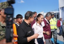 Caludia Sheinbaum y Julio Menchaca coordinan atención a zonas afectadas en Hidalgo