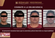 SSPH frustra robo de 32 toneladas de mercancía, detiene a 4 responsables en carretera federal