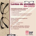 Invitan a programa de lentes gratuitos en Tepetitlán