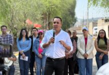Entrega Cristhian Martínez obra de más de 11 millones: calle Río Mixteco en la colonia El Carmen