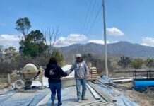 Supervisan avance de obra en la comunidad de Xhiti Primera Sección