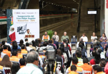 Julio Menchaca acompaña la inauguración del tren Buenavista–AIFA
