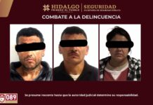 SSPH asegura a 3 presuntos integrantes de una banda dedicada al robo de motocicletas en Pachuca