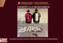 Rescata SSPH a tres empleadas y asegura a tres falsos trabajadores en asalto a tienda, en Tula de Allende