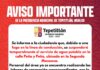 Aviso importante Tepetitlan
