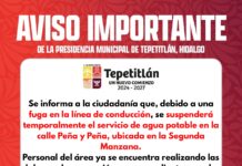 Aviso importante Tepetitlan