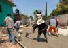 Entrega Gobierno de Tania Valdez material para pavimentación en Melchor Ocampo “El Salto”