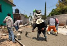Entrega Gobierno de Tania Valdez material para pavimentación en Melchor Ocampo “El Salto”