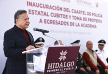 Julio Menchaca inaugura Cuartel de la Policía Estatal Cubitos