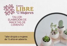Taller sin costo de macetas de concreto para mujeres de Tepetitlán