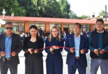 Entregan arco techo en la Primaria María Venegas de Tepeji del Río