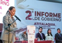 Claudia Sandoval rinde cuentas al pueblo, presenta su segundo informe de gobierno en Atitalaquia