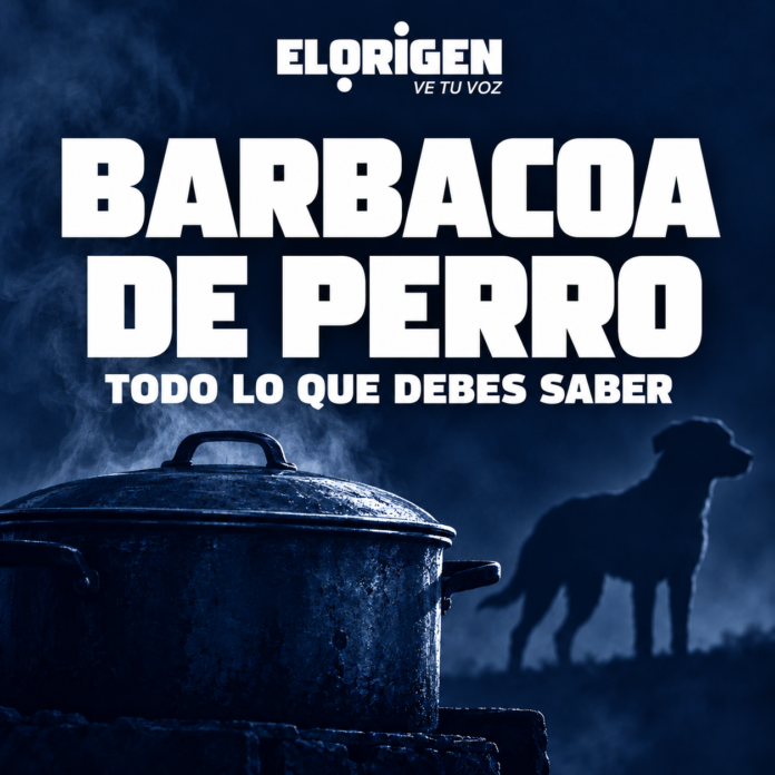 Portada editorial con olla y silueta canina